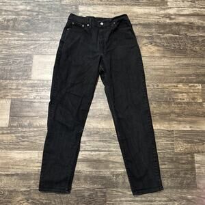 VTG Levis 550 Relaxed Tapered Leg Jean Womens 12 Mis L Black Denim 32x30 stretch